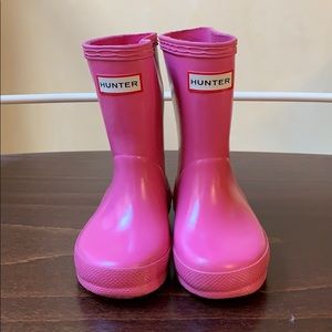 Hunter Boots Pink, Size US 7B (Marked UK 6)